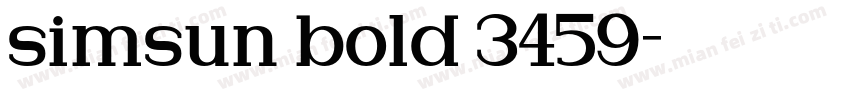 simsun bold 3459字体转换